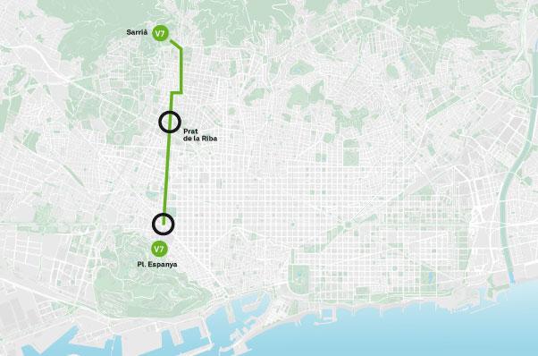 Línea V7 bus barcelona