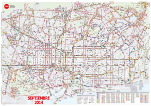 mapa de autobuses de barcelona